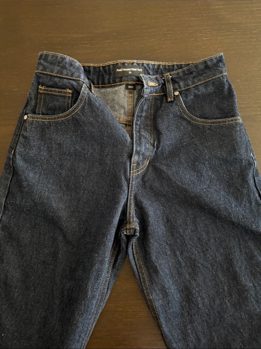 Pool House NYC Wide Leg Dark Indigo Jeans